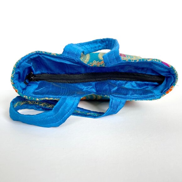 Handmade Embroidered Colorful Metallic Rajasthani Bag - Picture 7 of 8